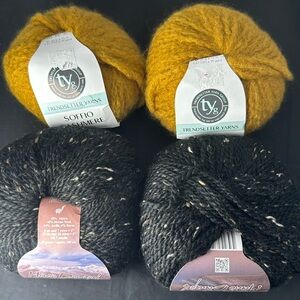 Mixed yarn lot of 4 Trendsetter cashmere monte donegal yarn